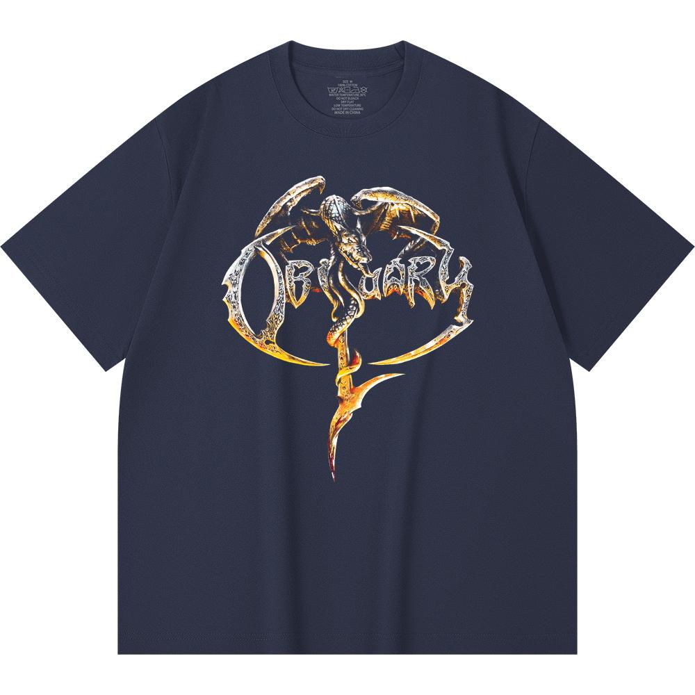 Tricou Heavy Metal 230 Gsm 100% Bumbac Imprimeu Trupă Rock Muzică Populară Tricou Unisex din Bumbac Gros