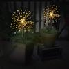 Luces LED solares de fuegos artificiales impermeables para exteriores, cadena de luces con forma de diente de león para decoración de jardines, paisajes y césped