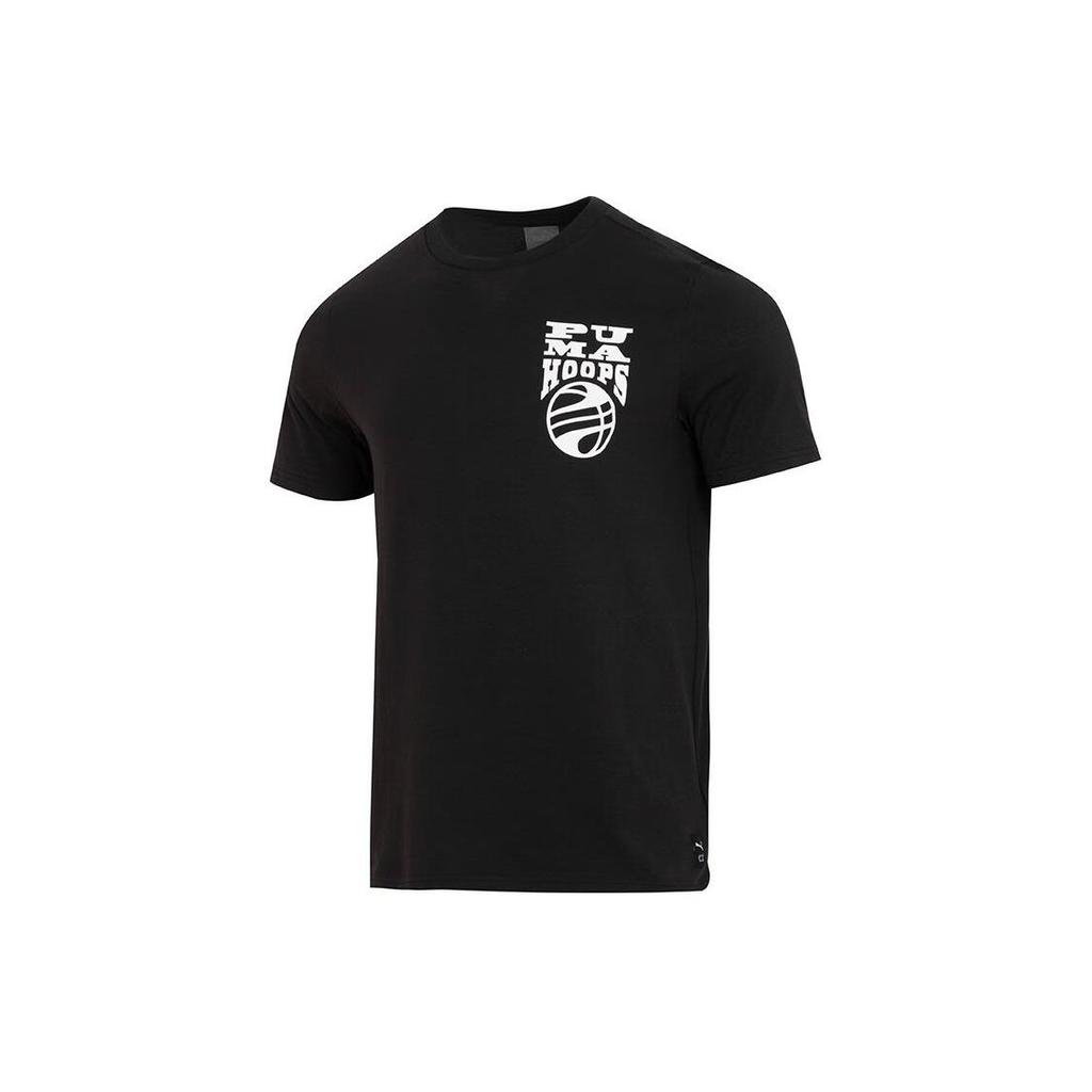 Puma Round Neck Comfort Short Sleeve T-Shirt Men Tops Black 624828-03