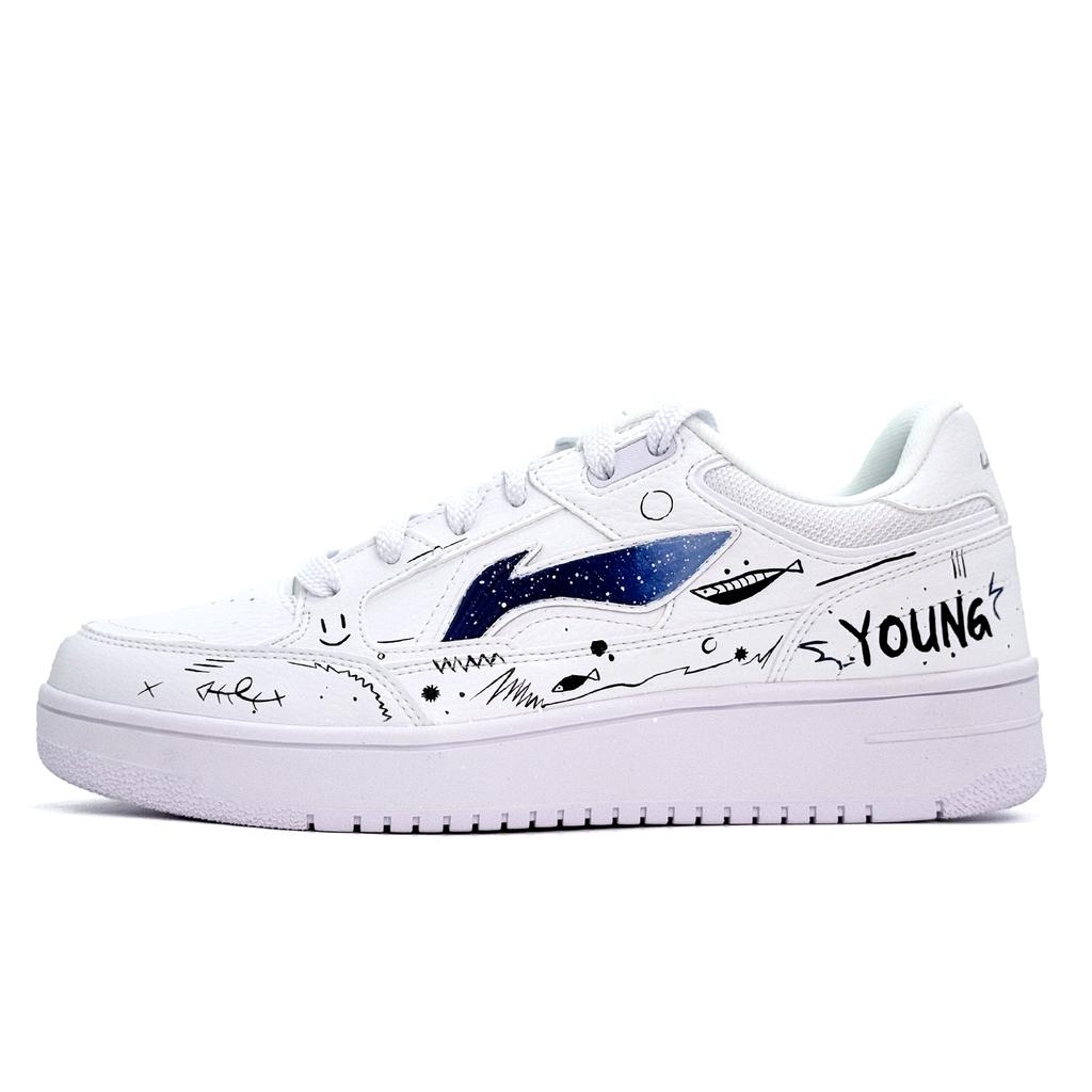 Li Ning Tianji Sky Wander Low top Skateboard Shoes Unisex Blue White New AGCU095-5(Team1745--X)