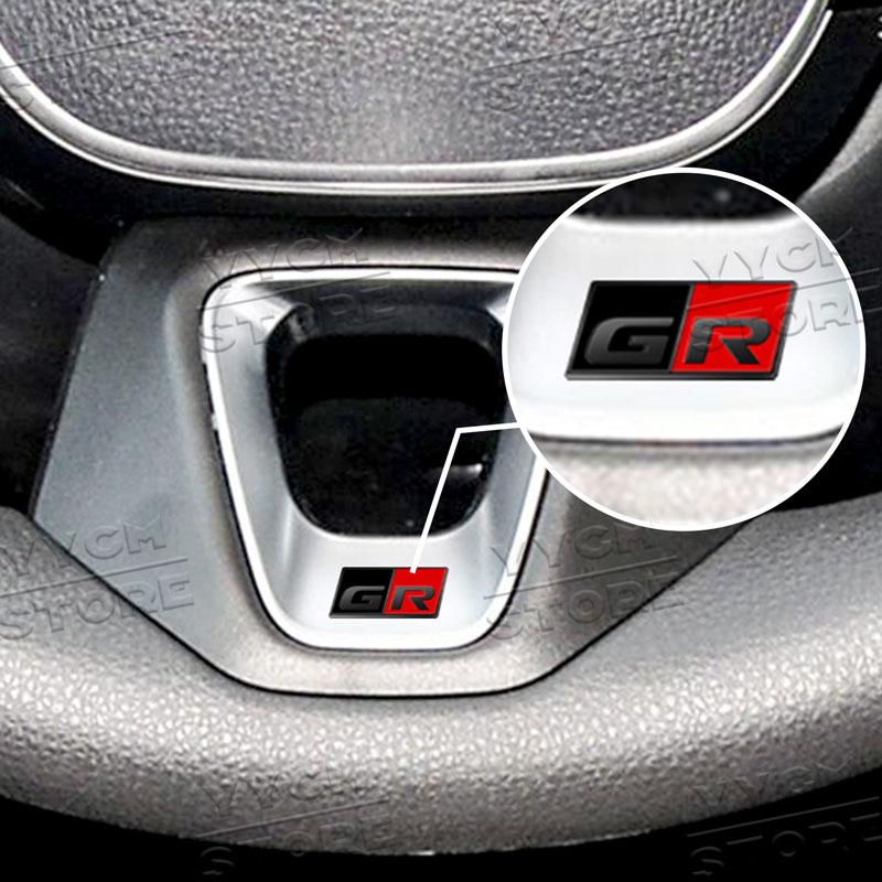 3D Logo GR Sport Volante Emblema Emblema Do Carro Para 86 CHR RAV4 Corolla Cross Hilux Yaris GR Sport Adesivo Acessórios