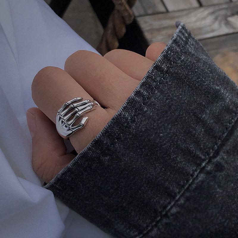 Vintage Punk Snake Shape Ring for Men Women Korean Elegant Opening Adjustable Crystal Rings Weddings Party Zircon