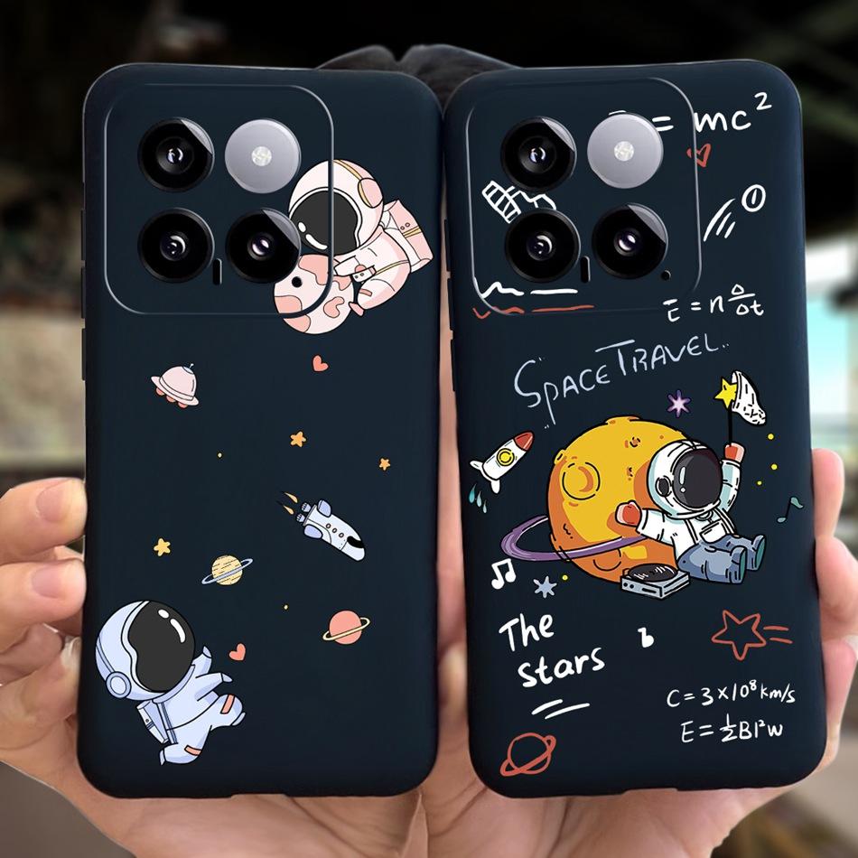 For Xiaomi 14 Phone Case Xiaomi Mi 14 5G Mi14 2024 Cute Cat Cartoon Jelly Silicon Soft Protective Back Cover
