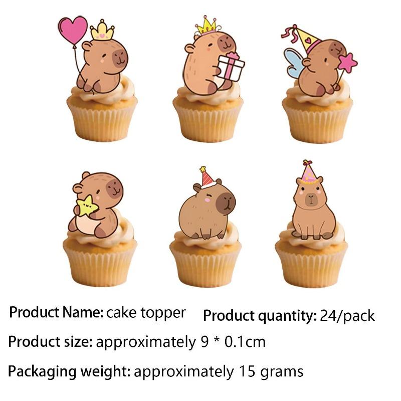 Capybara theme birthday flag balloon paper plate paper cup disposable tableware party supplies venue cloth