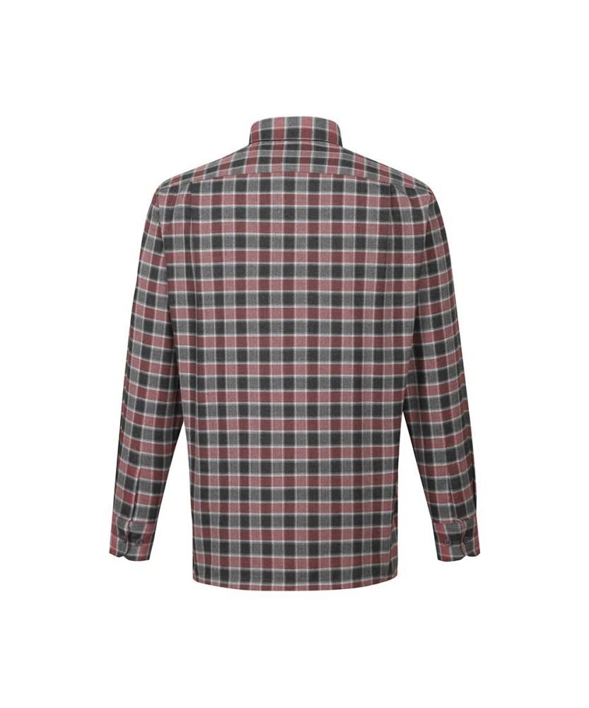 Dagseusyeocheu Brushed Polyester Blend No-Care Medium Check Shirt Regular Fit_Dlw1Shcl106G1