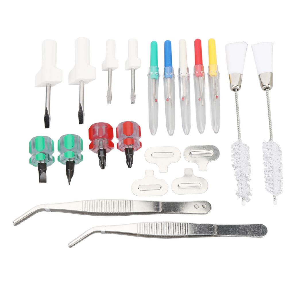 21-teiliges Nähmaschinen-Reinigungsset Professionelle Nähmaschinen-Reparaturwerkzeuge mit Pinzette Schraubendreher und Nahttrennern