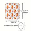 Autumn Leaves Shower Curtain Set With Non-Slip Bath Mats, U-Shaped Toilet Rug, And Toilet Lid Cover - Water-Resistant Polyester