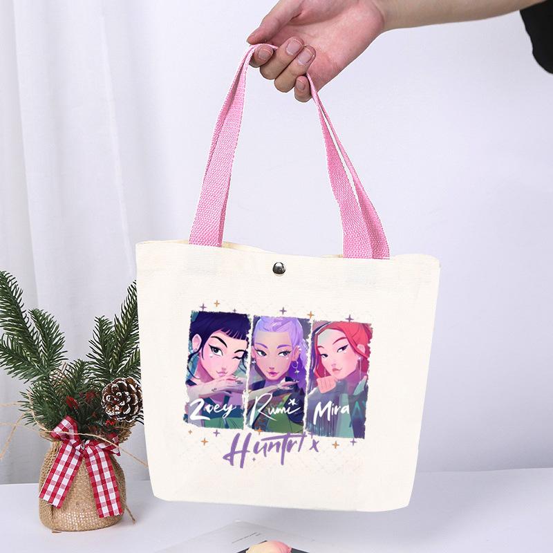 Animation Cartoon Printing Fashion High Value Lightweight Casual Shoulder Bag Going Out Portable Canvas Bag