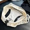 Ladies Summer Lovely Sexy Eyelash Style Satin Ice Silk Mesh Briefs