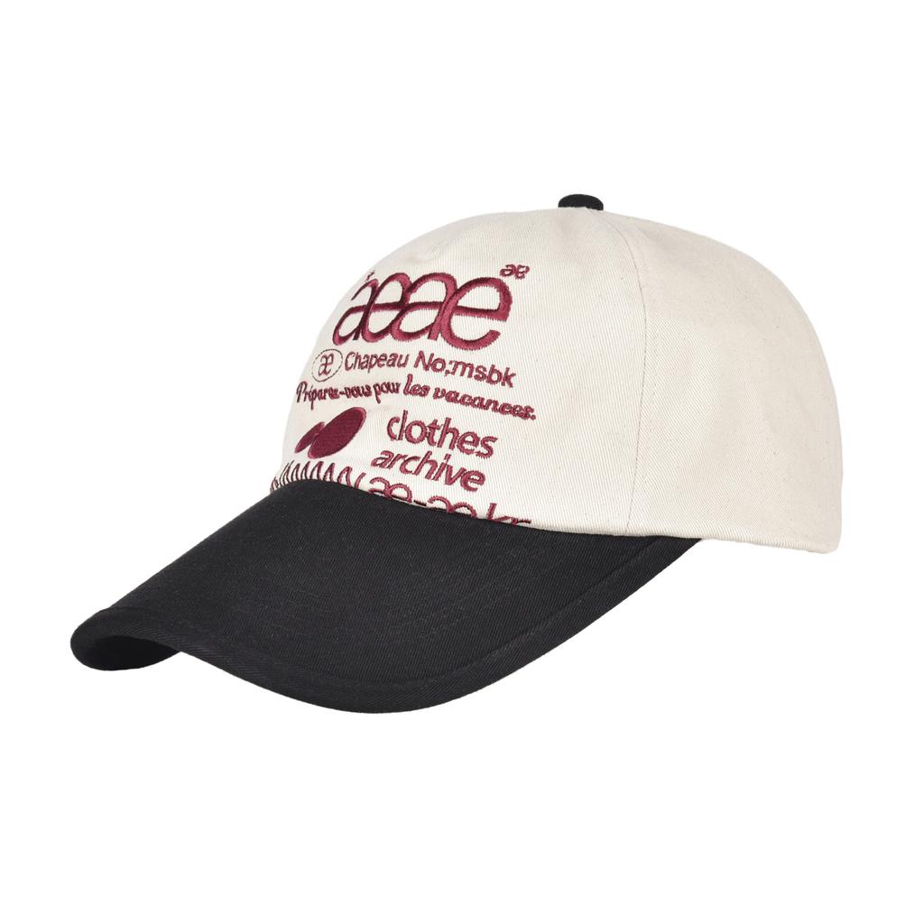 Eiieii Web Logo 5 Pannel Ball Cap - [Ecru/Black]