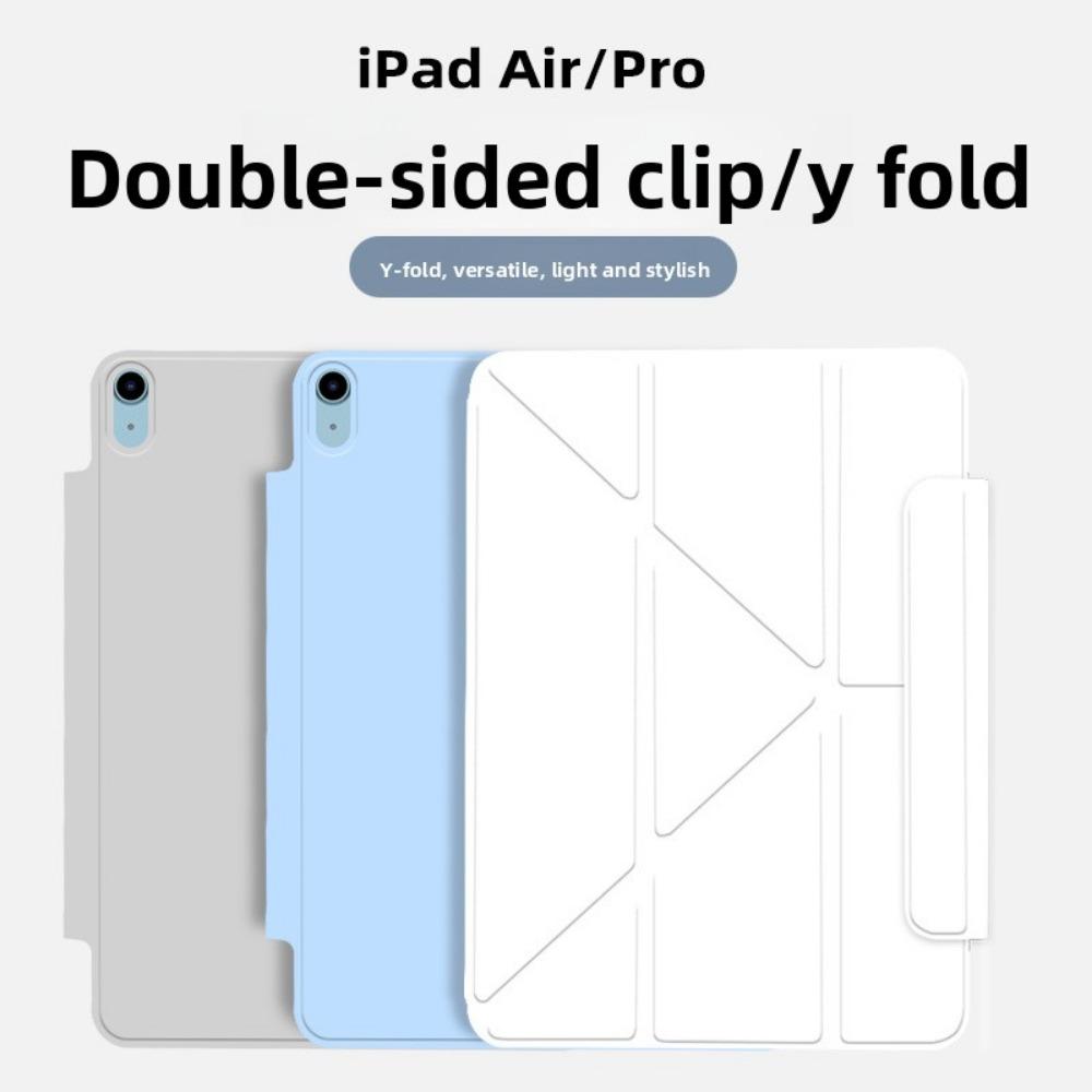 For iPad Pro Magnetic Leather Case Y Fold Dual Stand for Air 4 5 6 7 10 11 12.9 13 Slim Cover