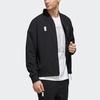 Adidas Wj Jkt Warm Logo Print Casual Sports Woven Jacket Men Jackets Black FJ0192