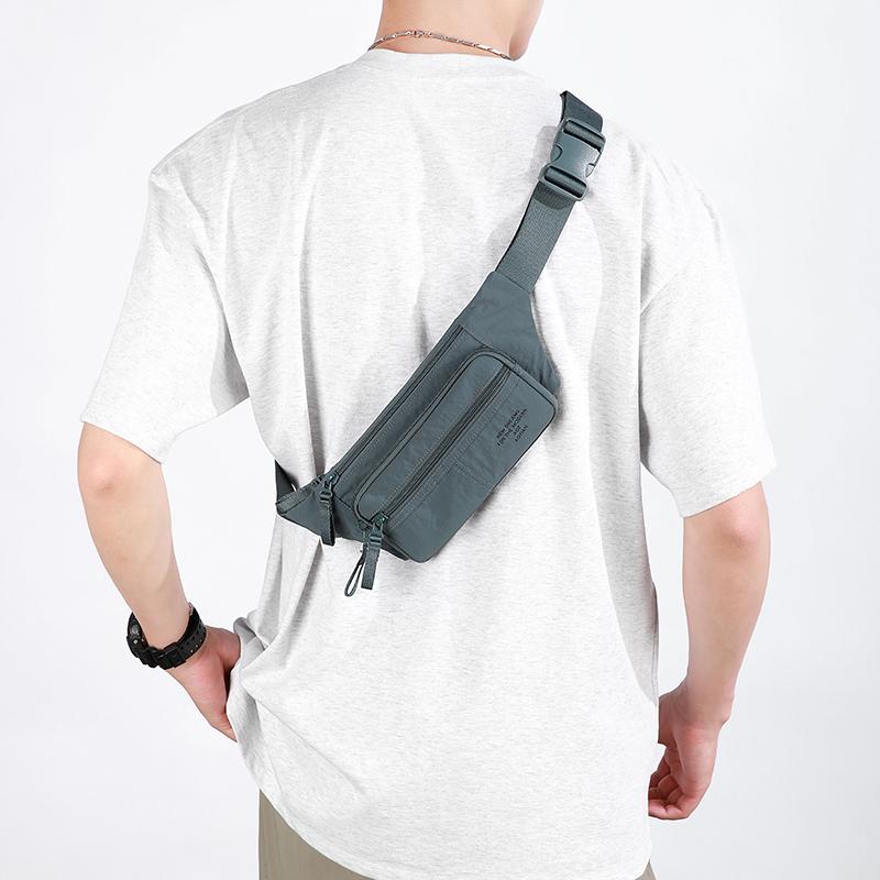 Borsa a petto da pendolare Borsa a vita tinta unita Borsa a tracolla messenger mobile multi-scomparto