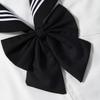 After-Sales Black Collar White JK Sailor Suit Set with Pleated Skirt