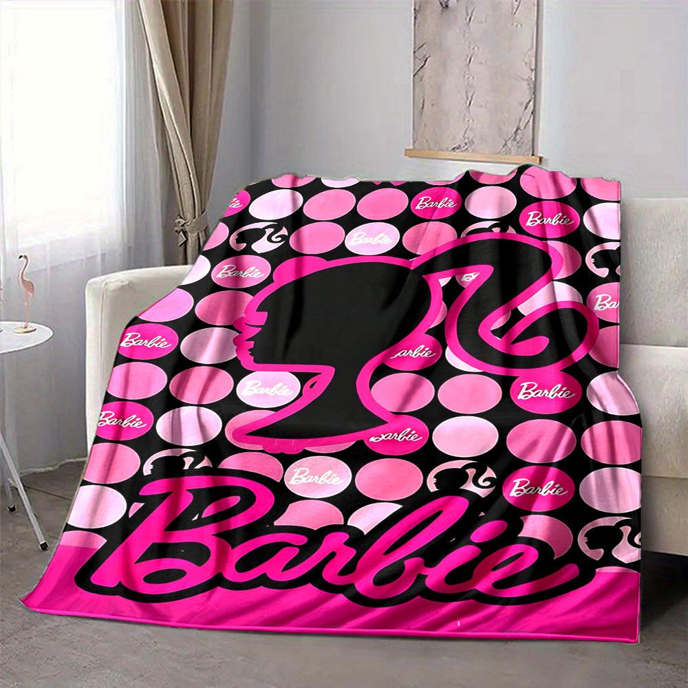 1pc Barbie, Doll Flannel Throw Blanket Soft, Warm & Cozy for Couch, Bed, Office, and Travel Versatile All Season Gift, Christmas present