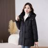 Down Padded Jacket Women's Winter Mid-length Padded Jacket Loose Thick Warm Fashion Padded Jacket Cold-proof Jacket
