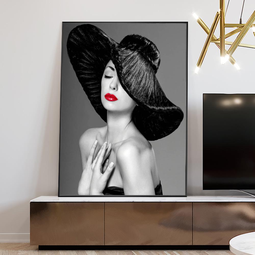 Modern Sexy Women Portrait Art Poster Nordic Minimalist Canvas Print Wall Art Painting Scandinavian Pictures Living Room Decor