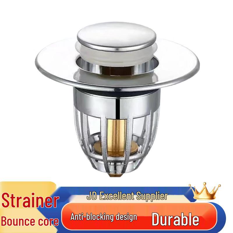 Saizes All-Copper Basin Pop-Up Drain Stopper Universal Fit