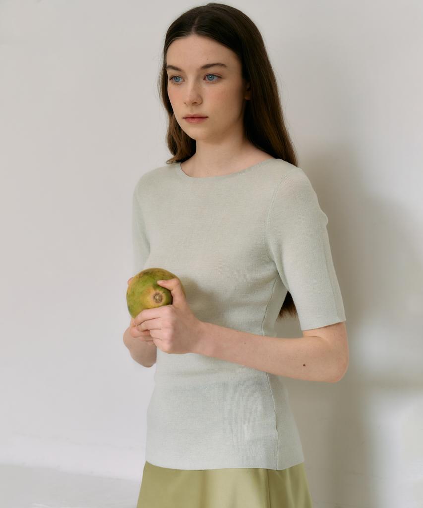 ELLIOTI Anouk Half Knit Ts_4Color