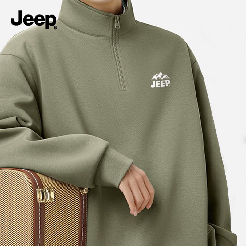 

JEEP Men s Half-Zip Cotton Blend Sweatshirt 2XL