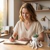 Octopus Shaped Plant Pot Resin Succulent Planter Indoor Decorative Container with Tentacle Design for Home Office Desk