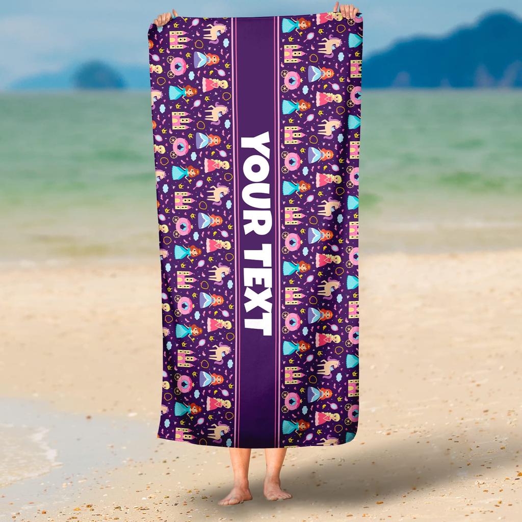 Personalized Butterfly Beach Towel - Custom Birthday Gift or Holiday Present for Girls Boys Kids Children, Swimming and Pool Use