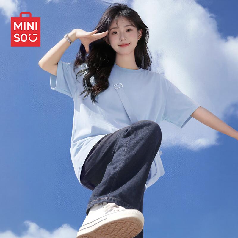 MINISO Women s Casual Pure Cotton Short Sleeve Tee S