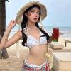 Swimsuit Female Sexy Plaid Bikini Split Triangle Pure Desire Wind Sweet Cute Small Chest Strap Vacation Soaking In Hot Springs