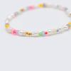 BONBEAU Jelly Beads Water Pearl Bracelet 3mm Rice-paste Freshwater Pearl Color Bead Bracelet