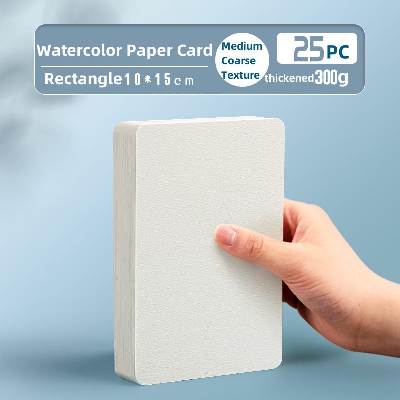 Square/Round Watercolor Paper 300g 25 Sheets Professional Water Color Drawing Paper Postcard for Painting Art School Supplies