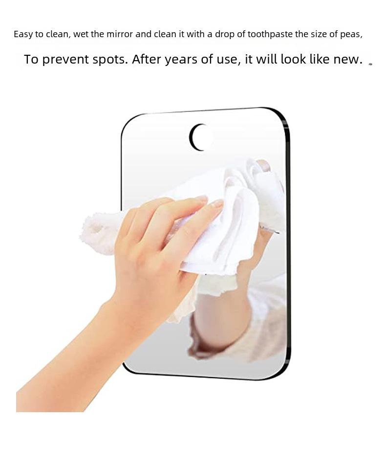 Anti-Fog Acrylic Bathroom Shaving Mirror for Men