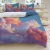 Colorful Clouds Bedding Set Soft Polyester Duvet Cover Set Quilt Cover With Pillowcase For Bedroom Decor Birthday Gift For Girls