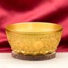 Brass Treasure Bowl for Office and Living Room, Creative Ingot and Five Emperors Money Copper Vase Ornament, Chinese-style Fair