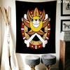 One Piece Jolly Roger Logo Wall Tapestry Aesthetic Wall Hanging Printed Fabric Blanket Decorative Tapestries For Bedroom Living Room Home Decor