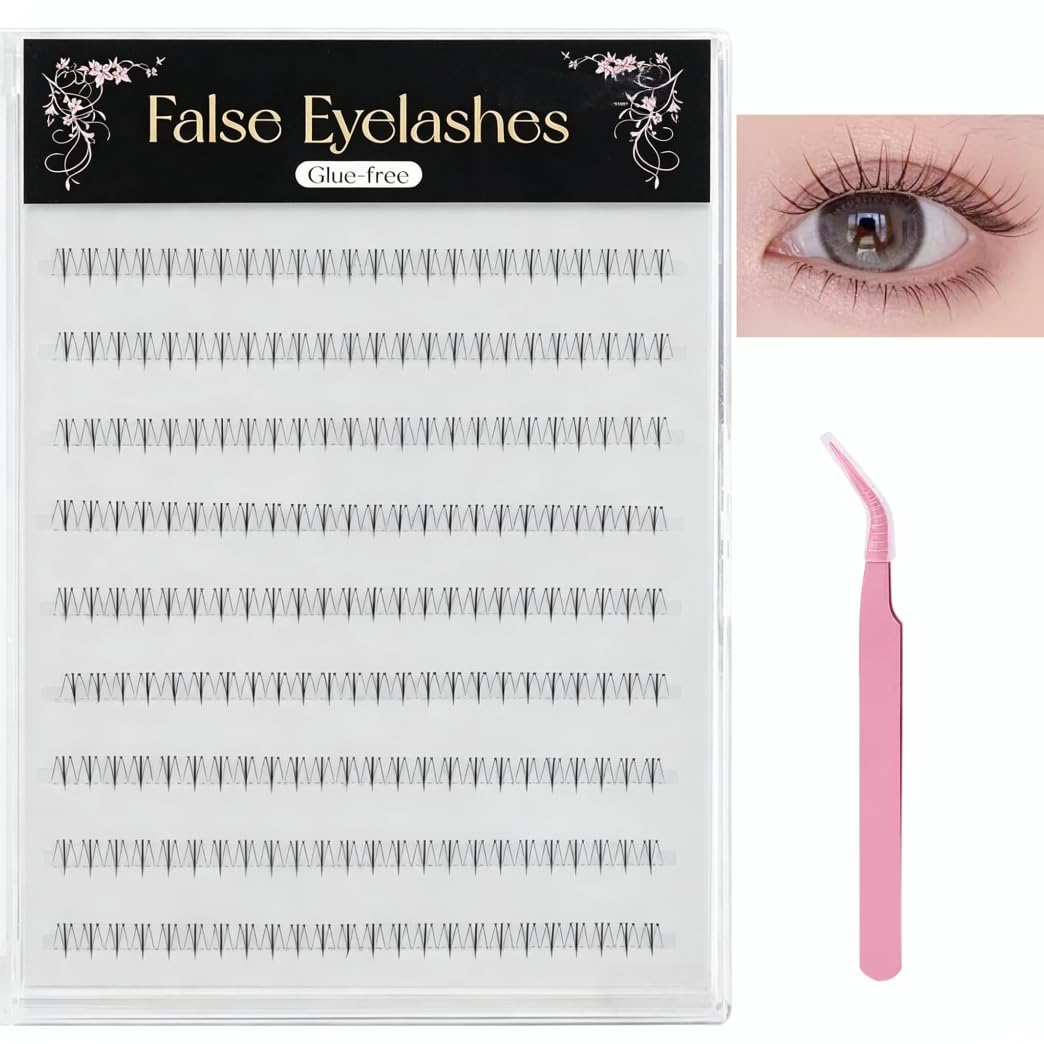 Lower lash partial no glue large capacity 10 120 natural no adhesive 3D no glue easy natural bundle eyelash partial lash includes dedicated