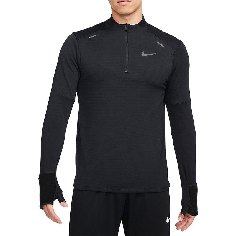 Nike T Shirts Men's Black Stand Collar Moderate Straight Fit DD5663-010