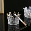 French Style Retro Crown Glass Candle Holder Aromatherapy Candlestick Organize Small Ornaments Romantic Atmosphere Props