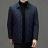 Men's Middle-aged Lapel Containing Mulberry Silk Cotton Business Casual Warm Cotton Clothes Cotton Clothes Men's Jackets