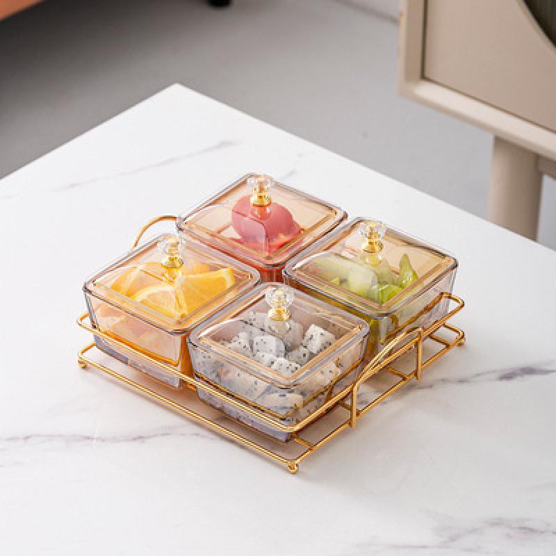 Elegant Glass Divided Serving Platter