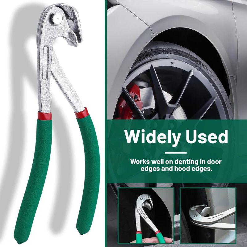 Car Door Dent Pliers Automotive Sheet Metal Dent Repair Olecranon Pliers Auto Body Repair Tool Multifunctional Edge-Holding
