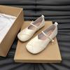 2024 New Fashion Solid Color Round Toe Shallow Mouth Flat Bottom Spring and Autumn Women's Shoes Lightweight for Outerwear