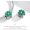 WOSTU 925 Sterling Silver Lucky Clover Pendant Fit Original Bracelet Necklace DIY Jewelry