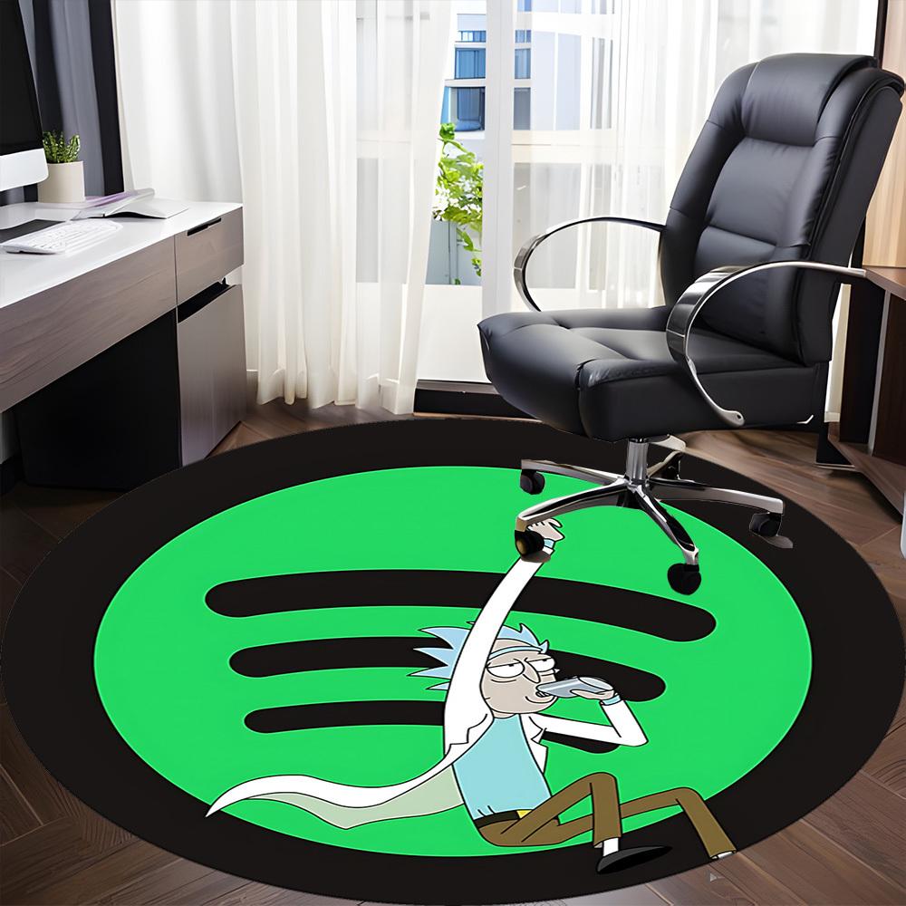 Tappeto Rotondo Ufficio Rick e Morty, Sotto Sedie da Ufficio Camera da Letto Soggiorno Decorazione Casa a0908156