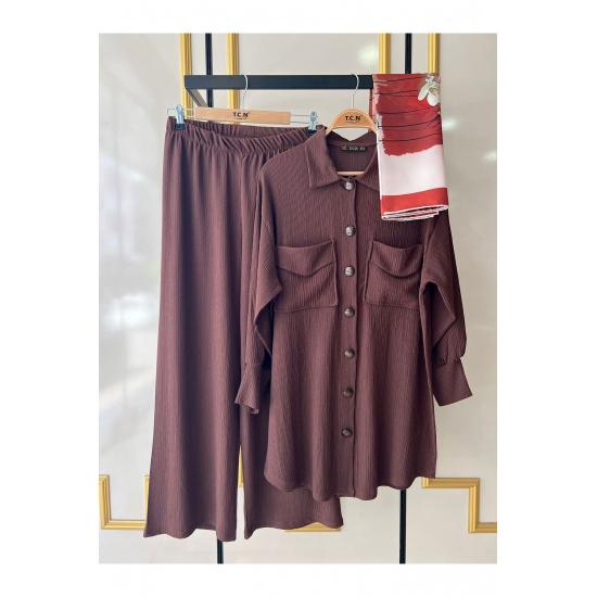 Costume Pantaloni Costum Hijab Dublu Buzunar