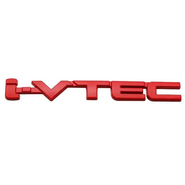 3D Chrómové Kovové Písmená na Auto Zadný Odznak Emblém Logo IVTEC Nálepka I VTEC Pre City Civic Accord Jazz CRV Príslušenstvo