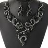 Retro Modeschmuck Set: Elegantes Halsketten-, Ohrring- und Armband-Set für Abendkleider