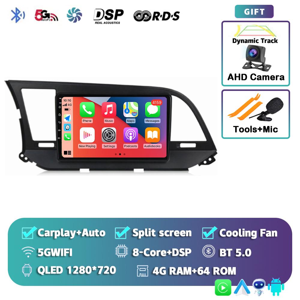 Android 14 Carplay Auto For Hyundai Elantra 6 2015 2016 2017 2018 Car Radio DPS GPS Navigaion Multimidia Video Player 360 Camera