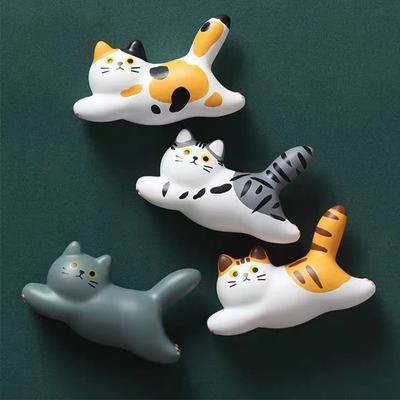 Creative Cat Fridge Magnets Sticker Cute Cartoon Running Cat Fridge Sticker Kawaii Animal Refrigerator Magnets Decoration Gift