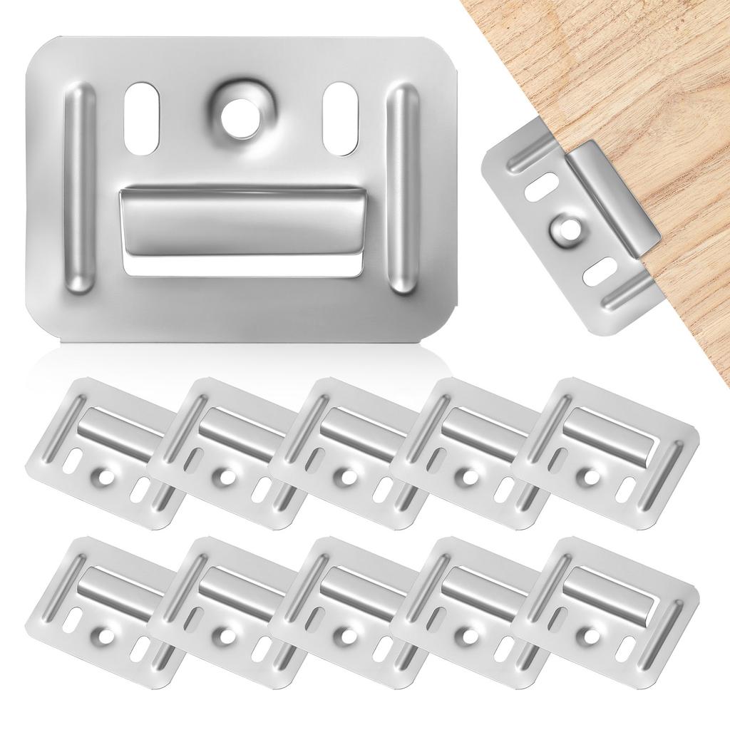 100Pcs Stainless Steel Integrated Wall Panel Buckle Premium Fixing Hardware for Bamboo Wood Fiber Panels Simple Construction