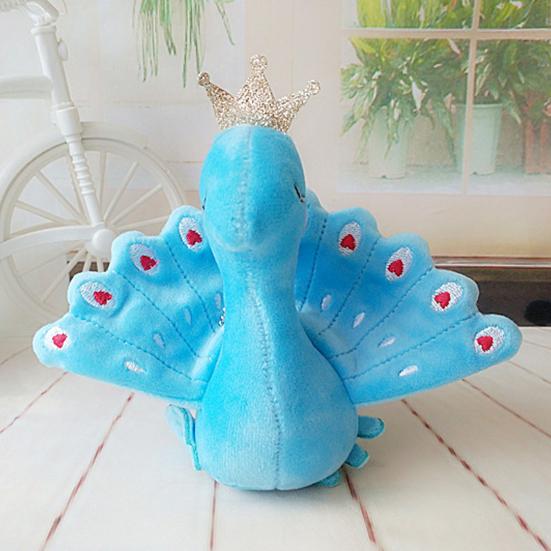 Schlüsselanhänger Lustig Bequeme Berührung Dekoration Ultraweich Cartoon Plüsch Bunt Pfau Rucksack Anhänger Geburtstagsgeschenk